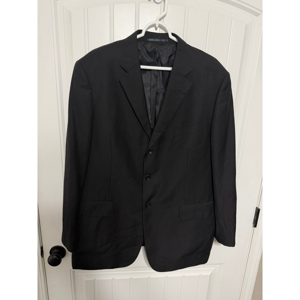 Mantoni Wool Blazer Mens 46R Super 140S Pinstripe 3-Button Suit Jacket EUC